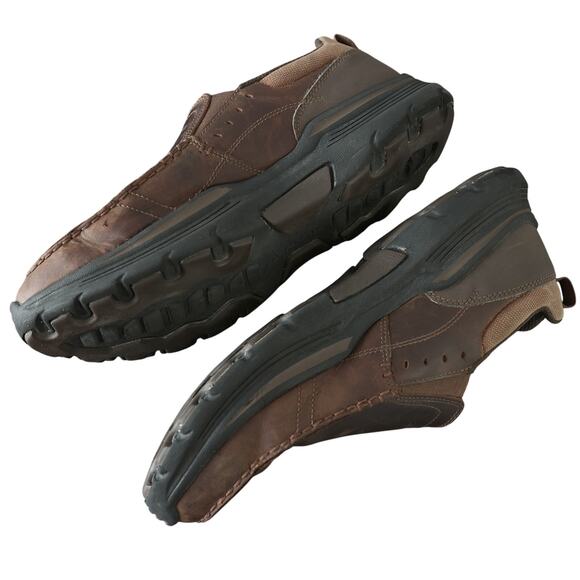 Men's Brown Leather Skechers Expended Seveno Loafer - US 10 - Picture 5 of 8